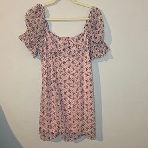Sheer Pink pattern dress